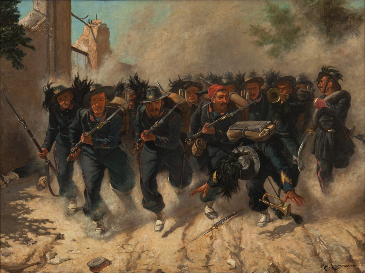 'La carica dei bersaglieri' - Michele Cammarano (1835/1920)