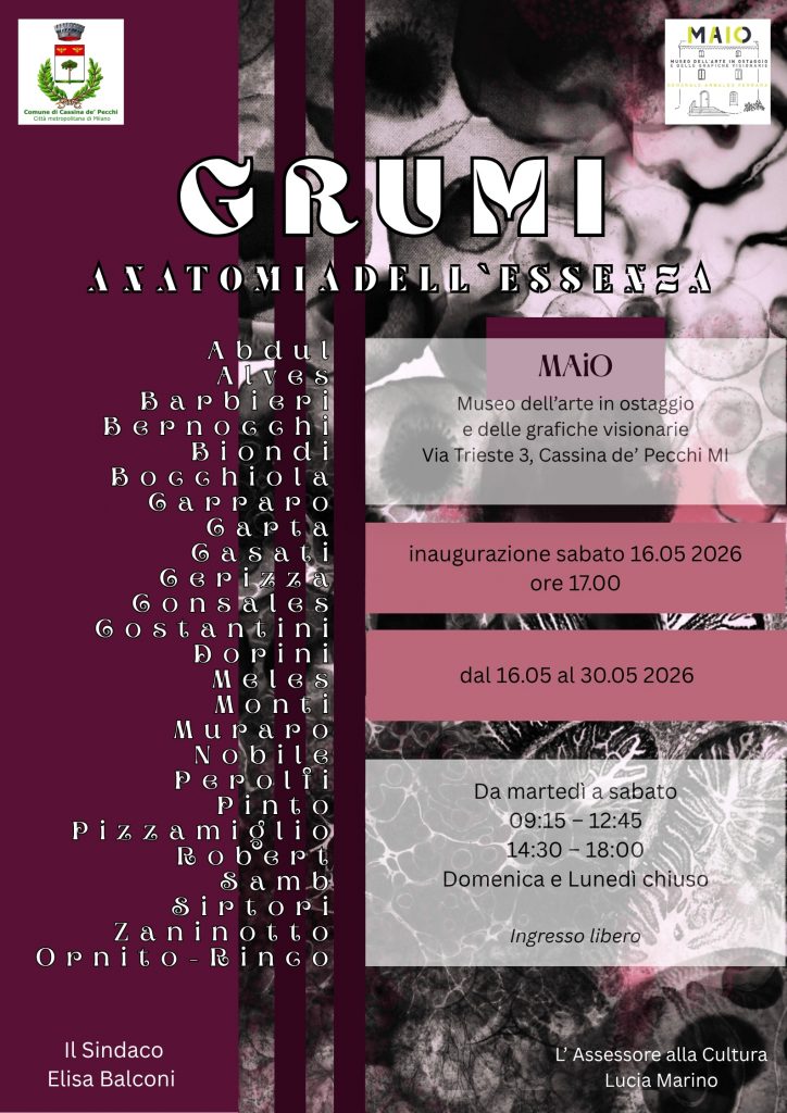 Grumi, anatomia dell'essenza, mostra di scultura contemporanea al Museo MAiO dal 16 al 30 maggio 2026